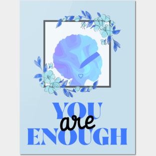 International Womens Day, Female Empowerment Blue Posters and Art
